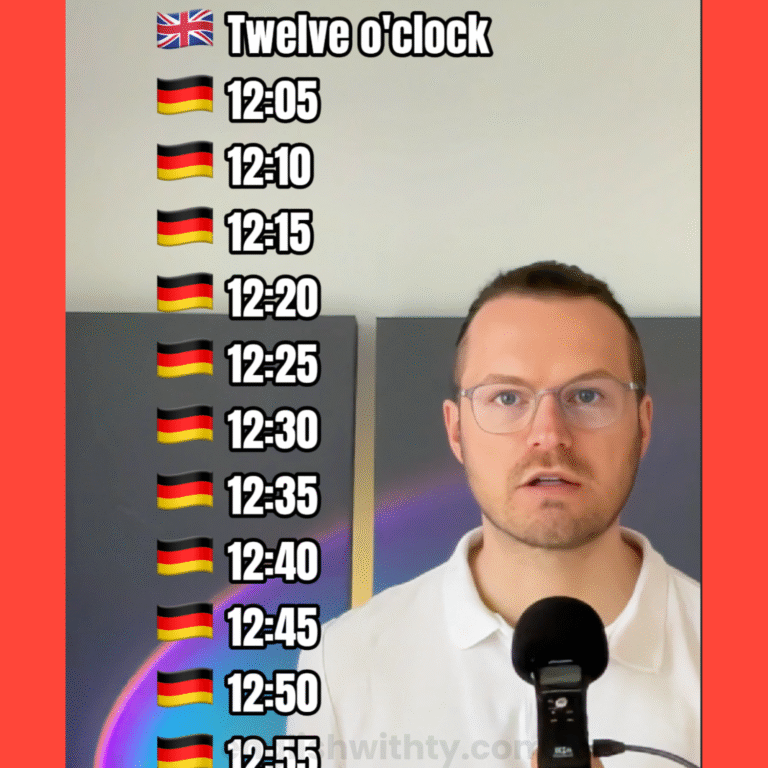 Uhrzeit auf englisch üben