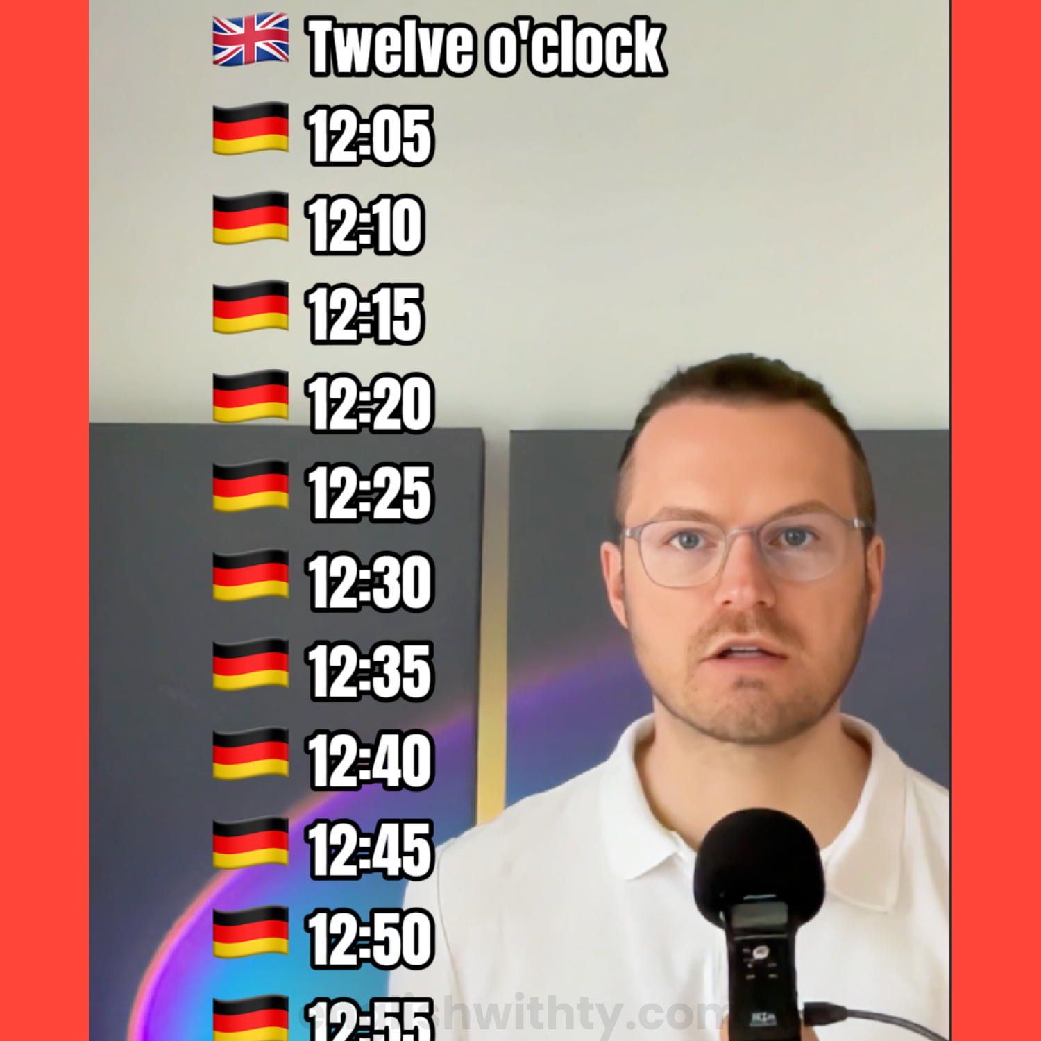 Uhrzeit auf englisch üben